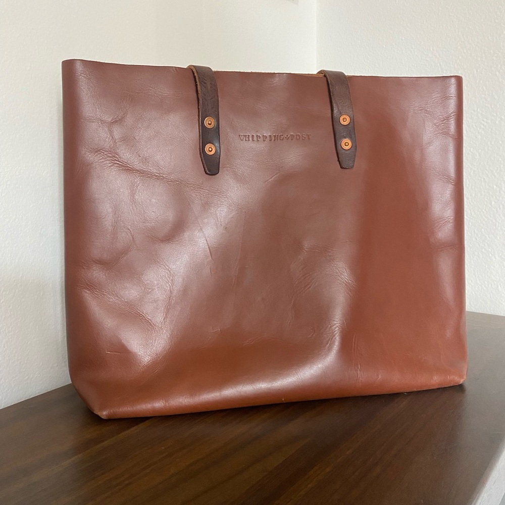 Whipping Post Vintage Brown Leather Tote